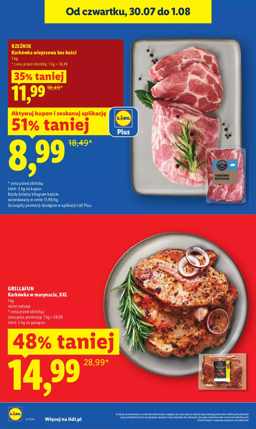 Gazetka promocyjna Lidl - Gazetka ważna od 30.07. do 01.08. - ważna 30.07 do 01.08.2026 - strona 12 - produkty: Gra, Grill, Karkówka wieprzowa, Olej