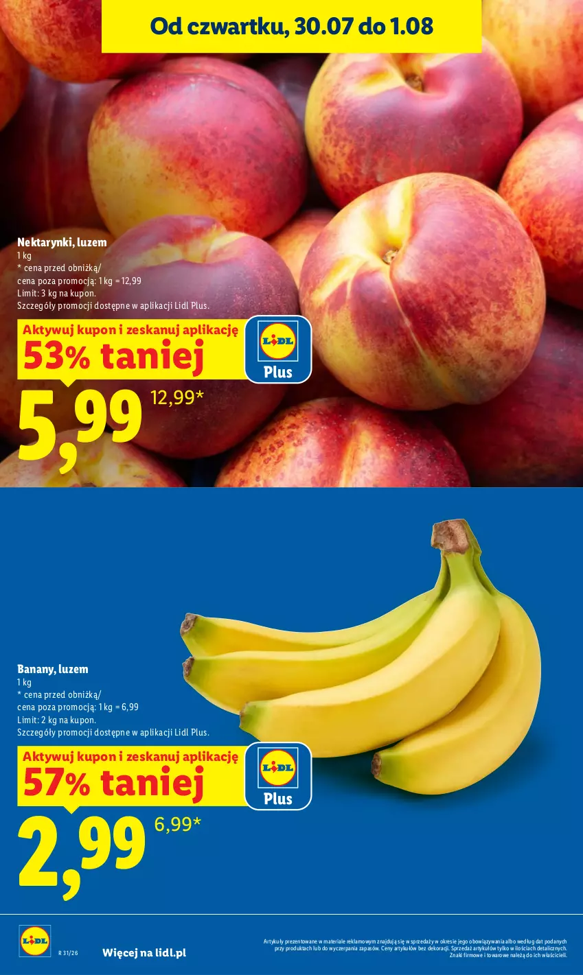 Gazetka promocyjna Lidl - Gazetka ważna od 30.07. do 01.08. - ważna 30.07 do 01.08.2026 - strona 18 - produkty: Banany, Nektar