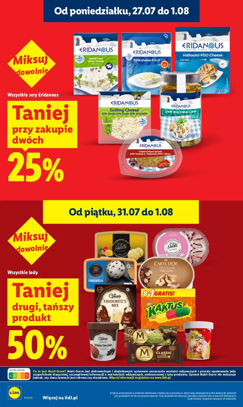 Gazetka promocyjna Lidl - Gazetka ważna od 30.07. do 01.08. - ważna 30.07 do 01.08.2026 - strona 24 - produkty: Lody, Ser