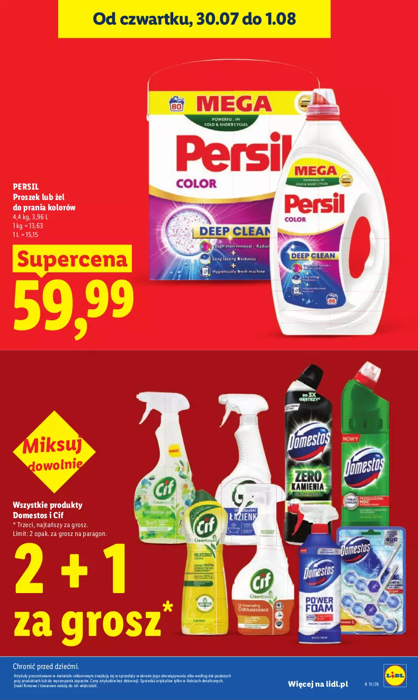 Gazetka promocyjna Lidl - Gazetka ważna od 30.07. do 01.08. - ważna 30.07 do 01.08.2026 - strona 31 - produkty: Cif, Domestos, Persil