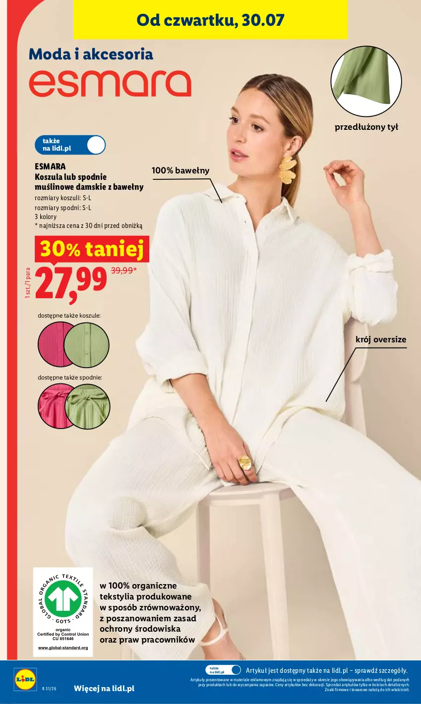 Gazetka promocyjna Lidl - Gazetka ważna od 30.07. do 01.08. - ważna 30.07 do 01.08.2026 - strona 40 - produkty: Kosz, Koszula, Moda, Spodnie