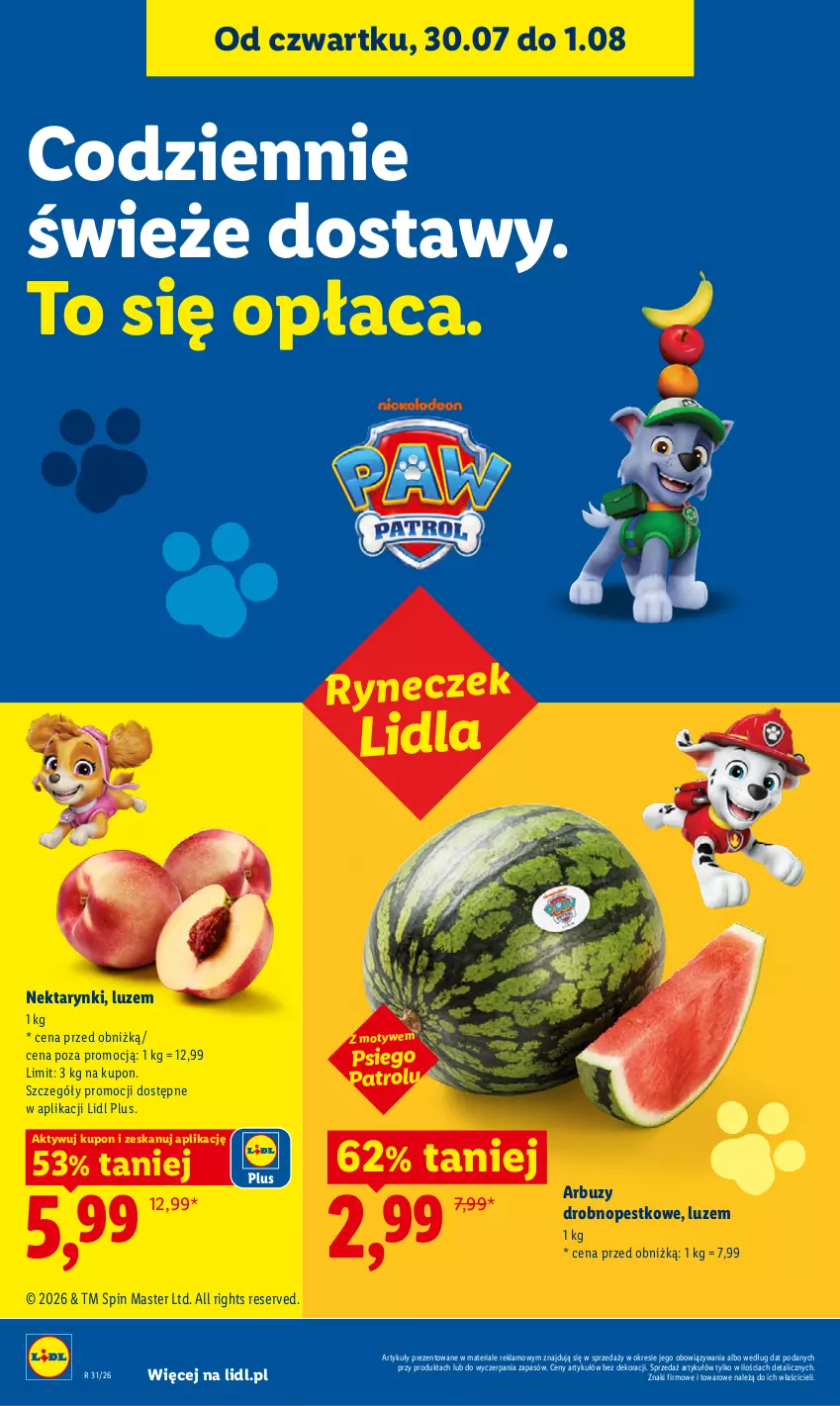 Gazetka promocyjna Lidl - Gazetka ważna od 30.07. do 01.08. - ważna 30.07 do 01.08.2026 - strona 50 - produkty: Arbuz, Nektar, Ser