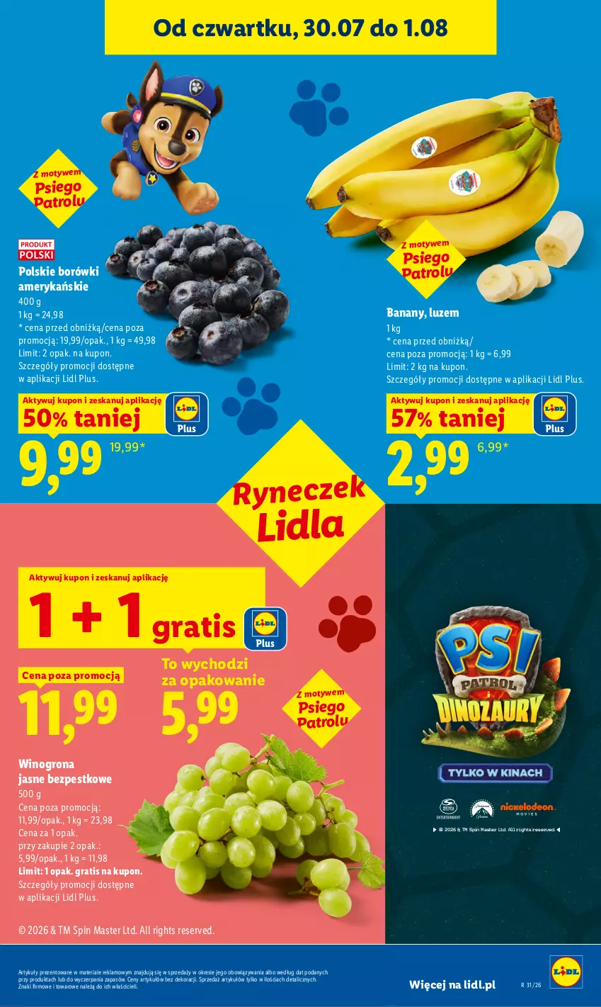 Gazetka promocyjna Lidl - Gazetka ważna od 30.07. do 01.08. - ważna 30.07 do 01.08.2026 - strona 51 - produkty: Banany, Gra, Ser, Wino, Winogrona