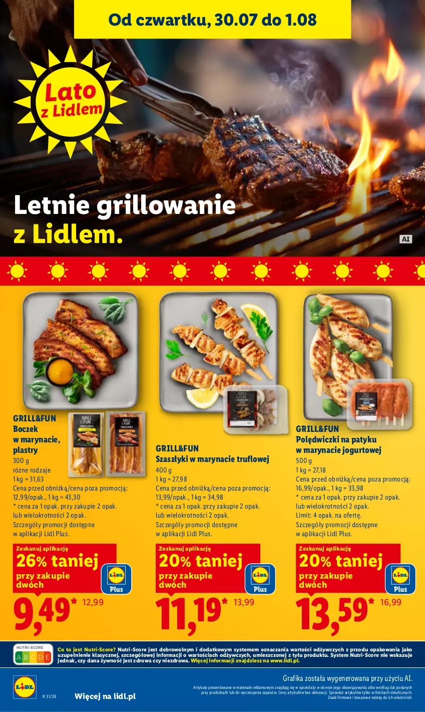 Gazetka promocyjna Lidl - Gazetka ważna od 30.07. do 01.08. - ważna 30.07 do 01.08.2026 - strona 60 - produkty: Boczek, Gra, Grafika, Grill, Jogurt