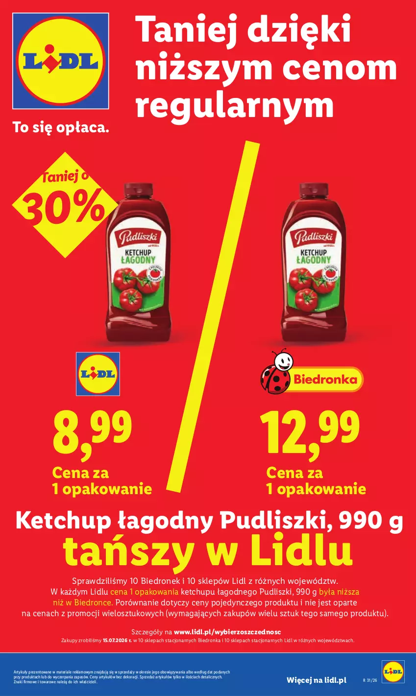 Gazetka promocyjna Lidl - Gazetka ważna od 30.07. do 01.08. - ważna 30.07 do 01.08.2026 - strona 7 - produkty: Ketchup, Por, Pudliszki
