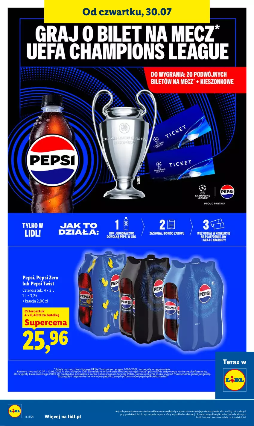 Gazetka promocyjna Lidl - Gazetka ważna od 30.07. do 01.08. - ważna 30.07 do 01.08.2026 - strona 74 - produkty: Pepsi, Tera