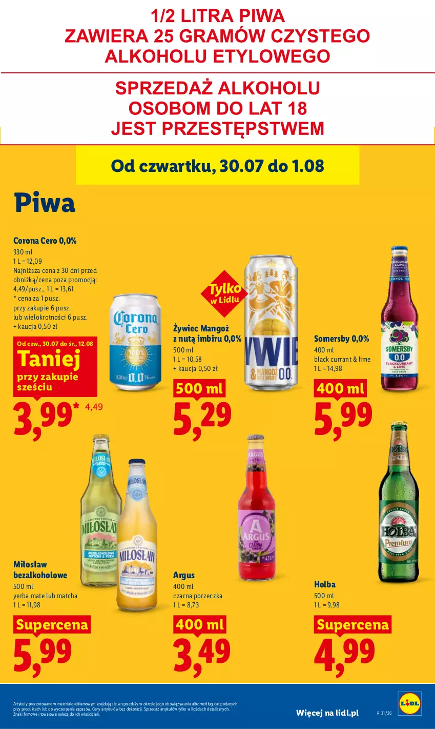 Gazetka promocyjna Lidl - Gazetka ważna od 30.07. do 01.08. - ważna 30.07 do 01.08.2026 - strona 79 - produkty: Imbir, Lack, Mango, Piwa, Por, Somersby