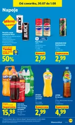 Gazetka promocyjna Lidl - Gazetka ważna od 30.07. do 01.08. - Gazetka - ważna od 01.08 do 01.08.2026 - strona 75 - produkty: Lemoniada, Ice tea, Coca-Cola, Napoje, Lack, Pepsi, Lipton, Napój gazowany, Fanta, Sprite, Herbata, Mango, Napój, Fa