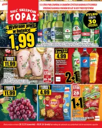 Gazetka promocyjna Topaz - Gazetka - Gazetka - ważna od 03.01 do 03.01.2024 - strona 1 - produkty: Piwa, Piwo, Kurczak, Gra, 7up, Mirinda, Heineken, Perła, Pepsi, Carlsberg, Waga, Napój