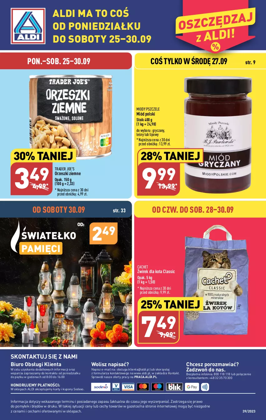 Gazetka promocyjna Aldi - Pełna oferta - ważna 25.09 do 30.09.2023 - strona 38 - produkty: Biuro, Gry, Miód, O nas, Orzeszki, Orzeszki ziemne, Por