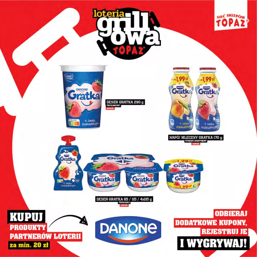 Gazetka promocyjna Topaz - Gazetka - ważna 25.04 do 15.06.2025 - strona 15 - produkty: Deser, Gra, Gry, Napój, Napój mleczny, Ser