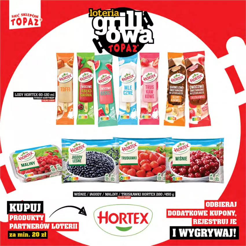 Gazetka promocyjna Topaz - Gazetka - ważna 25.04 do 15.06.2025 - strona 20 - produkty: Hortex, Lody