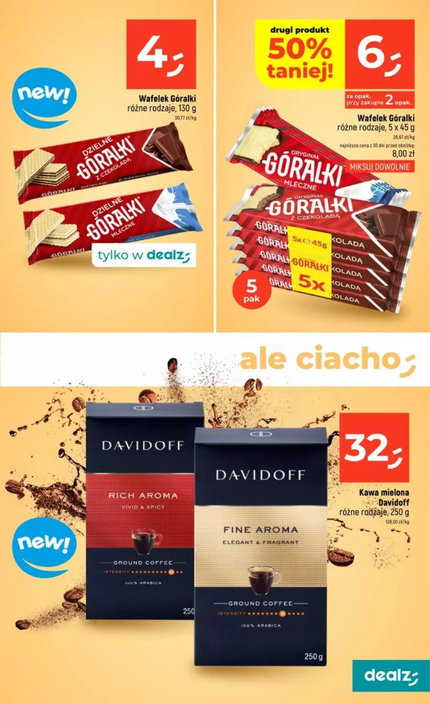 Gazetka promocyjna Dealz - NOWA GAZETKA - ważna 15.10 do 21.10.2026 - strona 25 - produkty: Davidoff, Fa, Góralki, Gra, Kawa, Kawa mielona, Wafelek