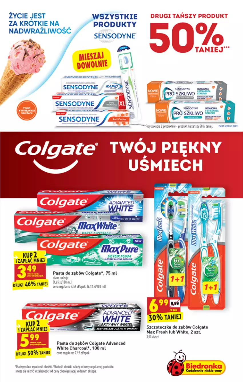 Gazetka promocyjna Biedronka - W tym tygodniu - ważna 05.07 do 10.07.2021 - strona 49 - produkty: Colgate, LG, Pasta do zębów, Sensodyne, Sok, Szczoteczka, Szczoteczka do zębów