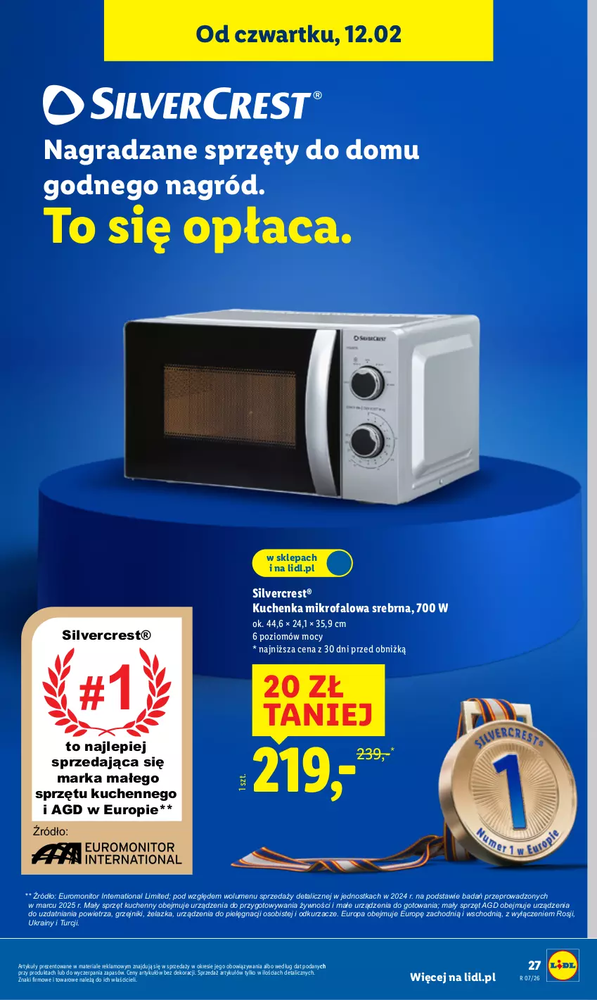 Gazetka promocyjna Lidl - GAZETKA - ważna 09.02 do 14.02.2026 - strona 29 - produkty: Fa, Gra, Grzejnik, Kuchenka mikrofalowa, Monitor, Odkurzacz, Odkurzacze, Silvercrest