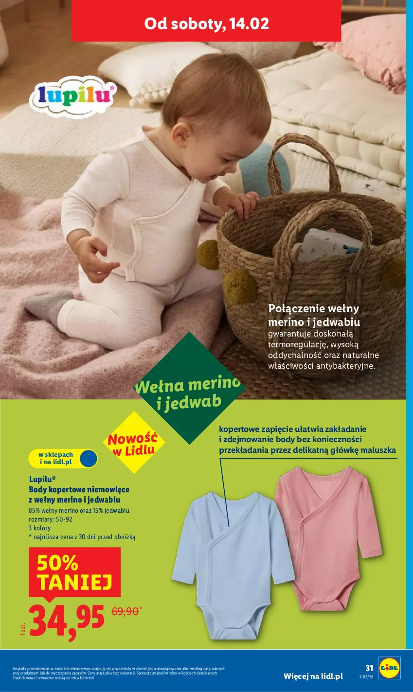 Gazetka promocyjna Lidl - GAZETKA - ważna 09.02 do 14.02.2026 - strona 37 - produkty: Body, Sok, Wełna
