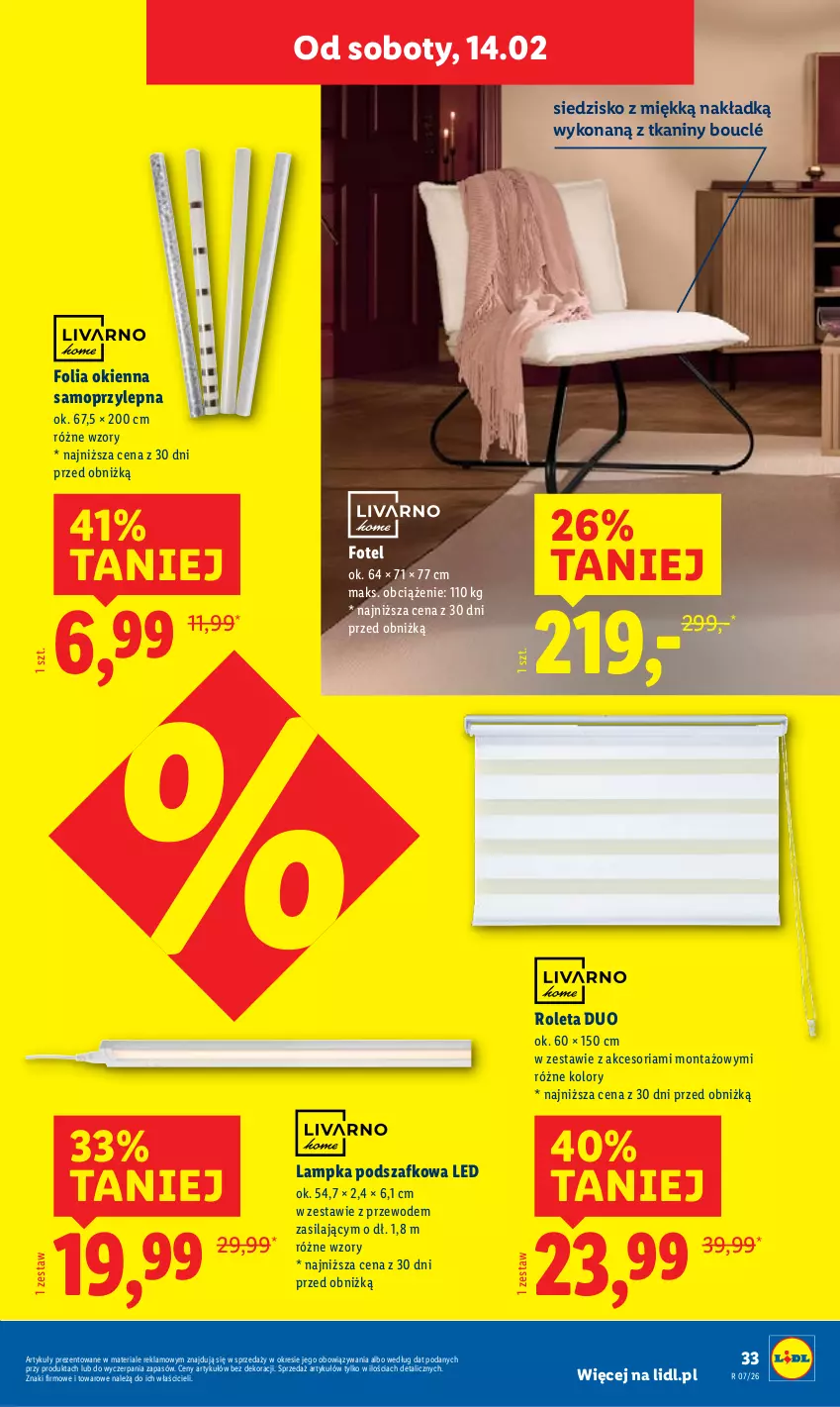 Gazetka promocyjna Lidl - GAZETKA - ważna 09.02 do 14.02.2026 - strona 39 - produkty: Fotel, Mop, Roleta, Siedzisko