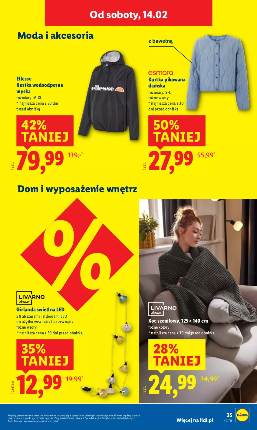 Gazetka promocyjna Lidl - GAZETKA - ważna 09.02 do 14.02.2026 - strona 41 - produkty: Girlanda, Koc, Kurtka, Moda, Por