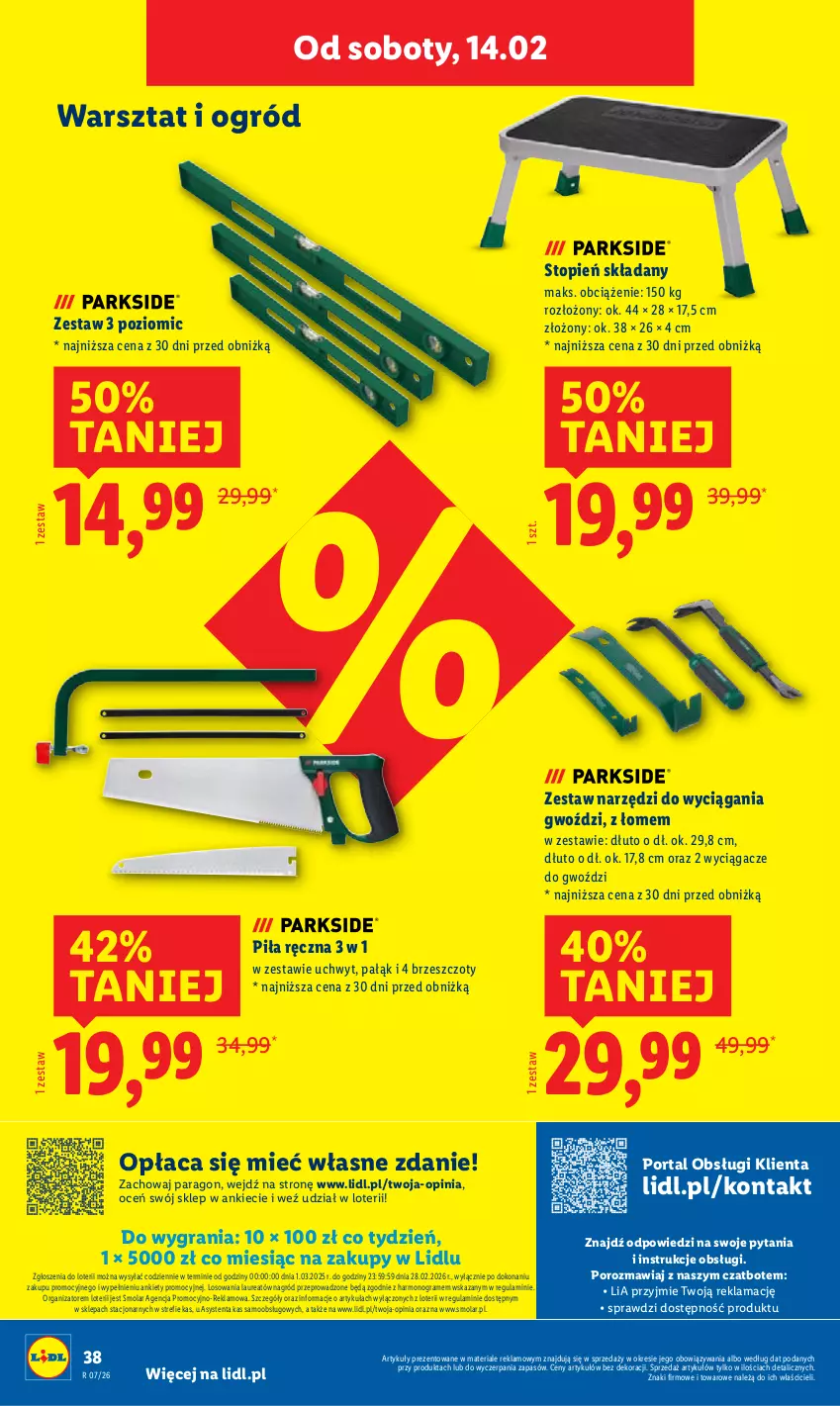 Gazetka promocyjna Lidl - GAZETKA - ważna 09.02 do 14.02.2026 - strona 44 - produkty: Gra, Laur, Mola, Ogród, Por, Portal, Top, Zestaw narzędzi
