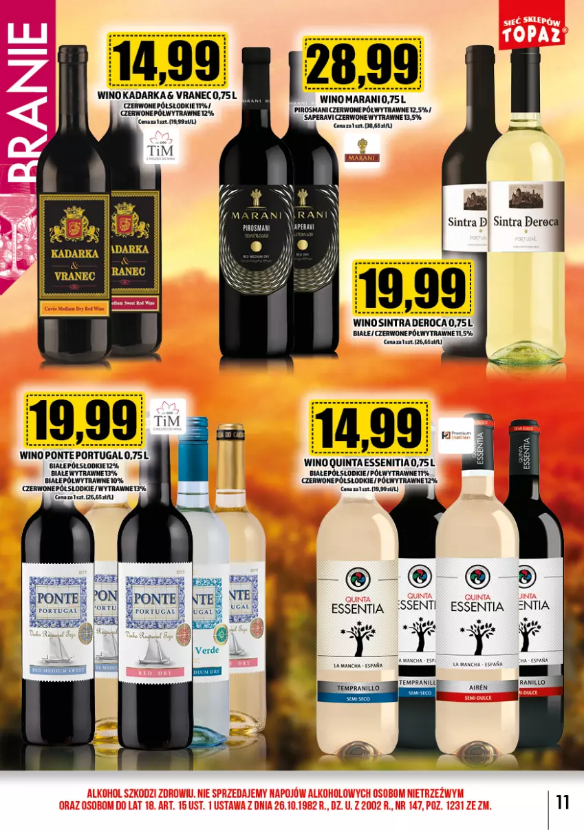 Gazetka promocyjna Topaz - Gazetka - ważna 02.11 do 30.11.2024 - strona 13 - produkty: Wino