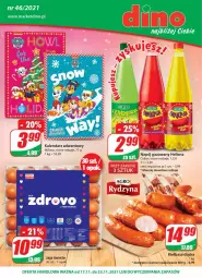 Gazetka promocyjna Dino - Gazetka - Gazetka - ważna od 23.11 do 23.11.2021 - strona 1 - produkty: JBL, Jaja, Hellena, Napój gazowany, Napój, Kiełbasa, Kalendarz, Kalendarz adwentowy, Kiełbasa śląska