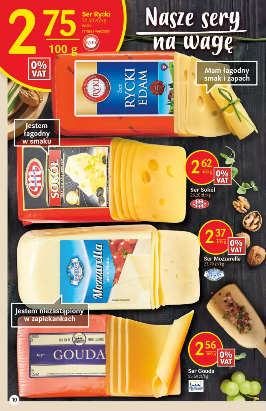 Gazetka promocyjna Delikatesy Centrum - Gazetka DC05 - ważna 03.02 do 09.02.2022 - strona 10 - produkty: Gouda, Mozzarella, Ser, Sok, Sokół