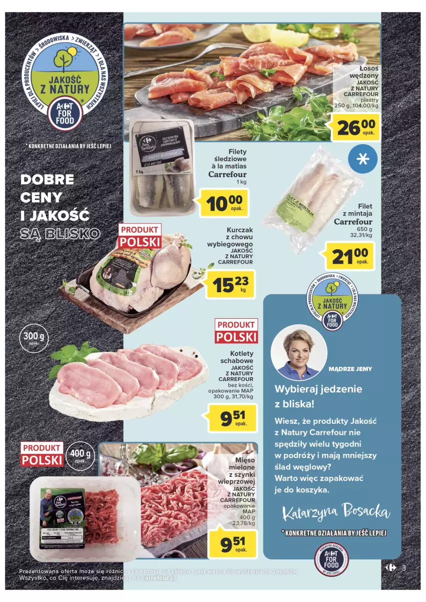 Gazetka promocyjna Carrefour - Gazetka Marka Carrefour - ważna 08.03 do 19.03.2022 - strona 3 - produkty: Kotlet, Kurczak, Mintaj