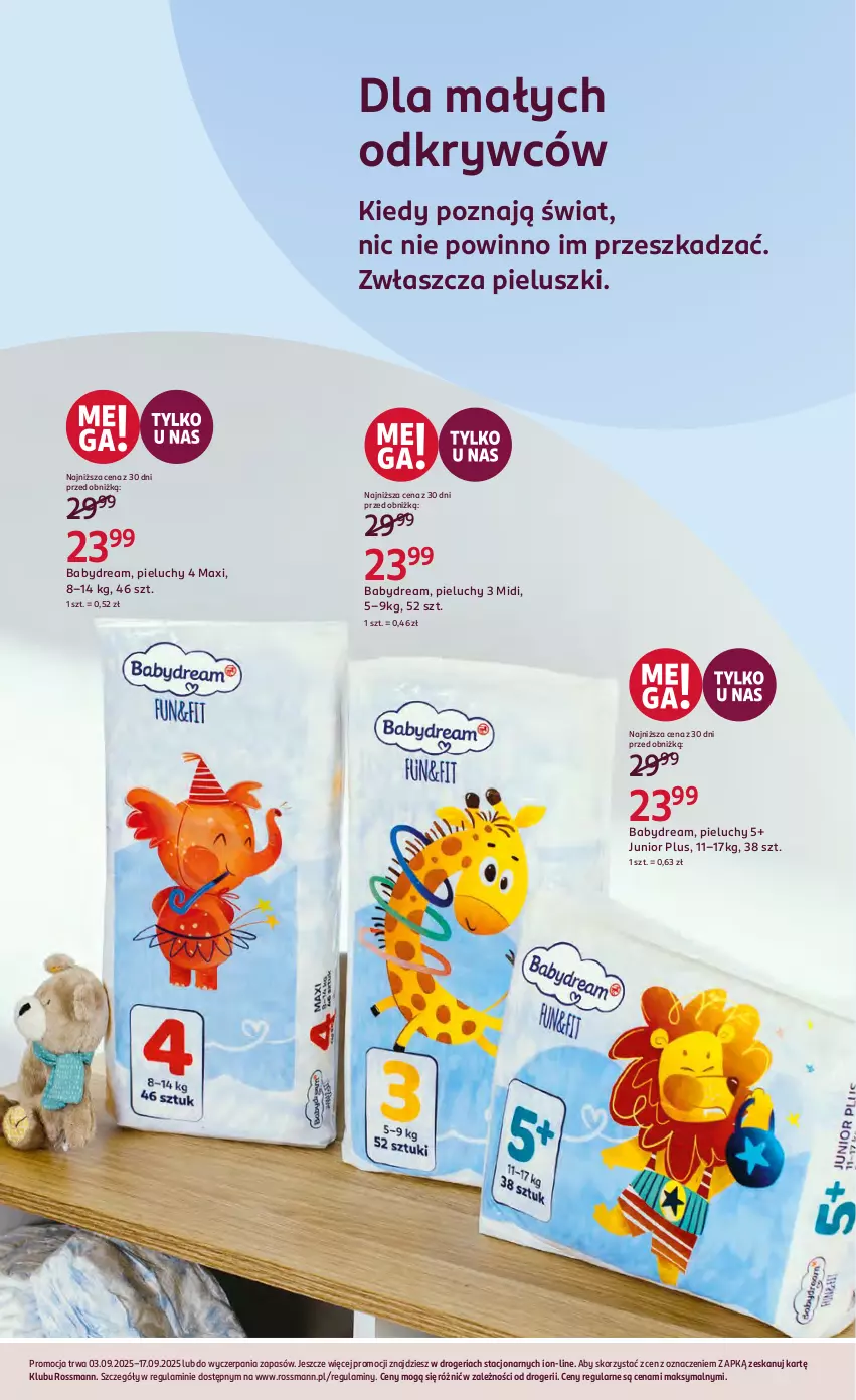 Gazetka promocyjna Rossmann - 3 września - ważna 03.09 do 17.09.2025 - strona 2 - produkty: Babydream, Pieluchy