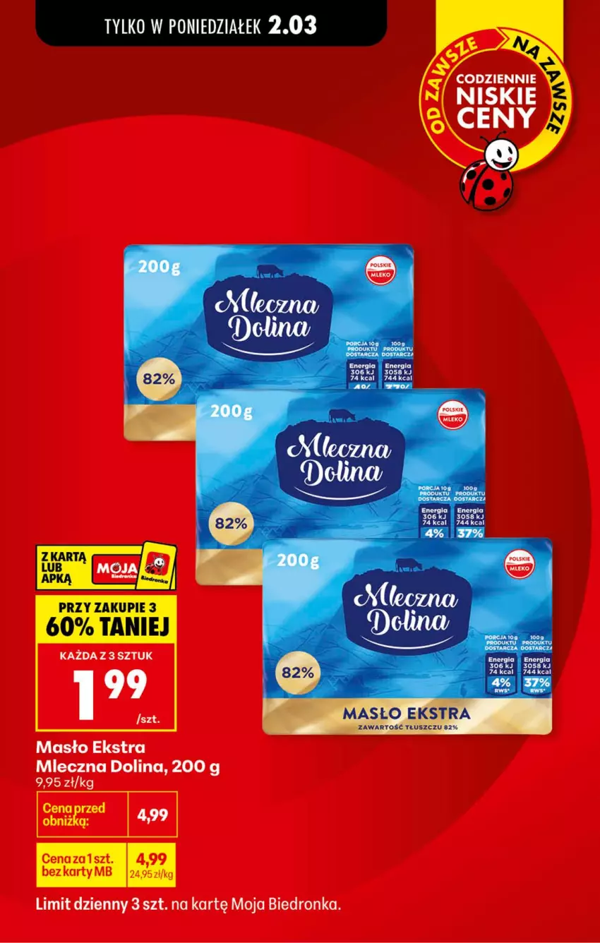 Gazetka promocyjna Biedronka - Od Poniedziałku - ważna 02.03 do 07.03.2026 - strona 3 - produkty: Masło
