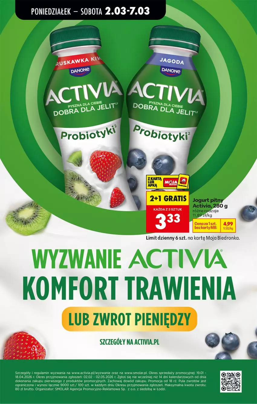 Gazetka promocyjna Biedronka - Od Poniedziałku - ważna 02.03 do 07.03.2026 - strona 43 - produkty: Activia, Gra, Kalendarz, Mola