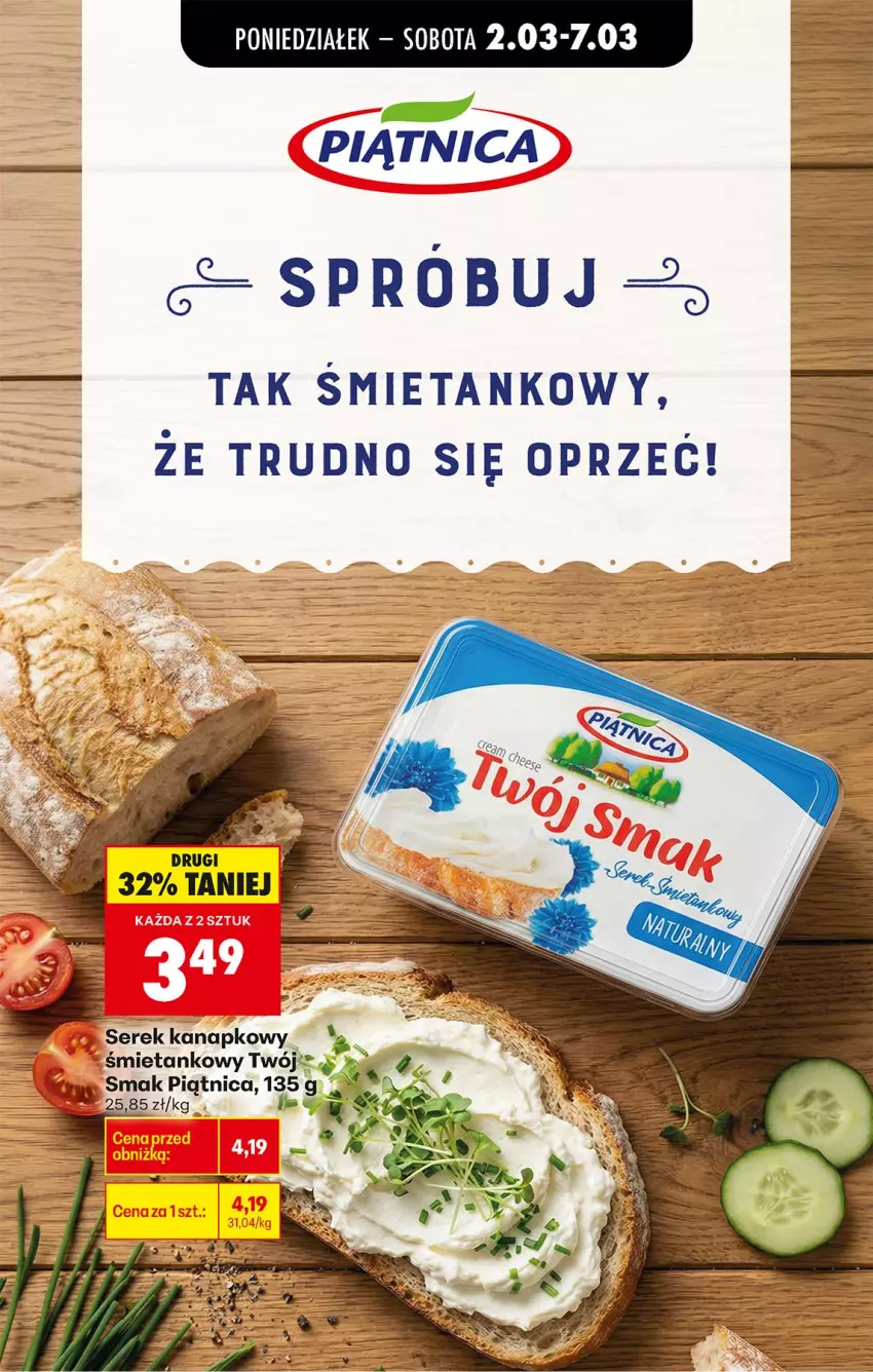 Gazetka promocyjna Biedronka - Od Poniedziałku - ważna 02.03 do 07.03.2026 - strona 46 - produkty: Piątnica, Ser, Serek, Serek kanapkowy