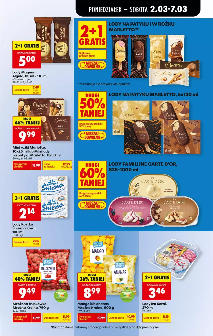 Gazetka promocyjna Biedronka - Od Poniedziałku - ważna 02.03 do 07.03.2026 - strona 51 - produkty: Algida, Ananas, Gra, LG, Lody, Mango, Por, Truskawki