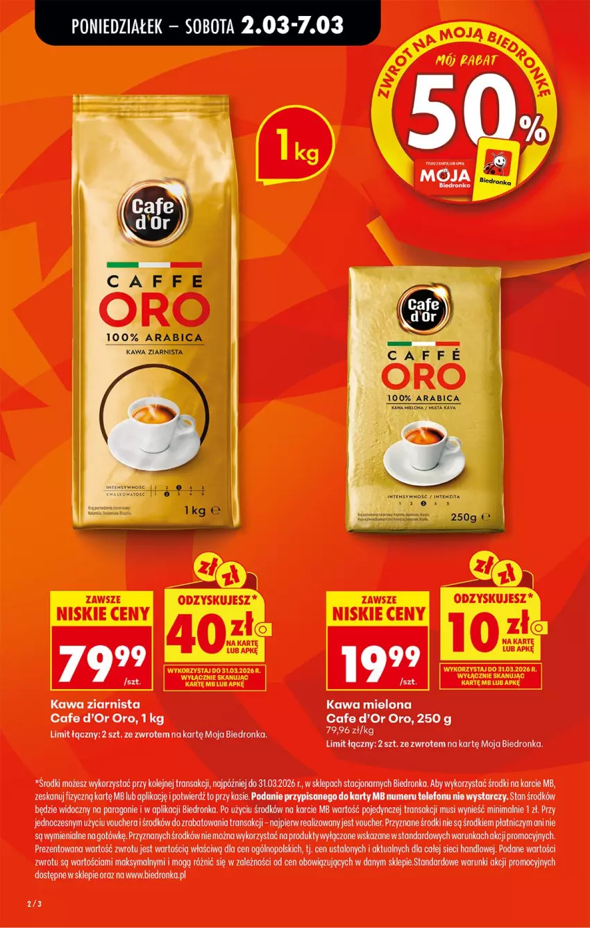 Gazetka promocyjna Biedronka - Od Poniedziałku - ważna 02.03 do 07.03.2026 - strona 6 - produkty: Fa, Kawa, Kawa mielona, Kawa ziarnista, Olej, Telefon, Tran