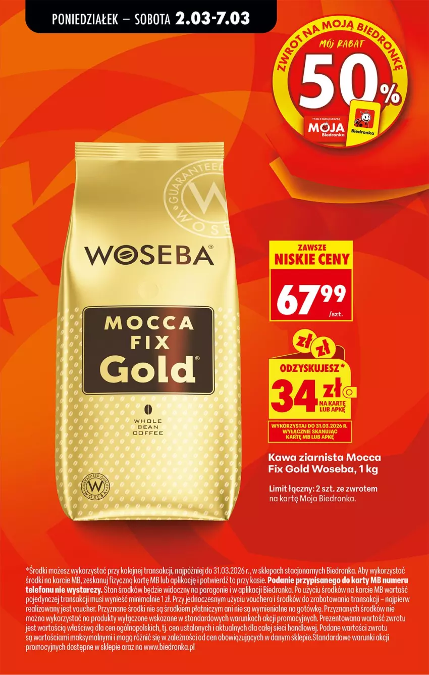 Gazetka promocyjna Biedronka - Od Poniedziałku - ważna 02.03 do 07.03.2026 - strona 7 - produkty: Kawa, Kawa ziarnista, Mus, Olej, Telefon, Tran, Woseba