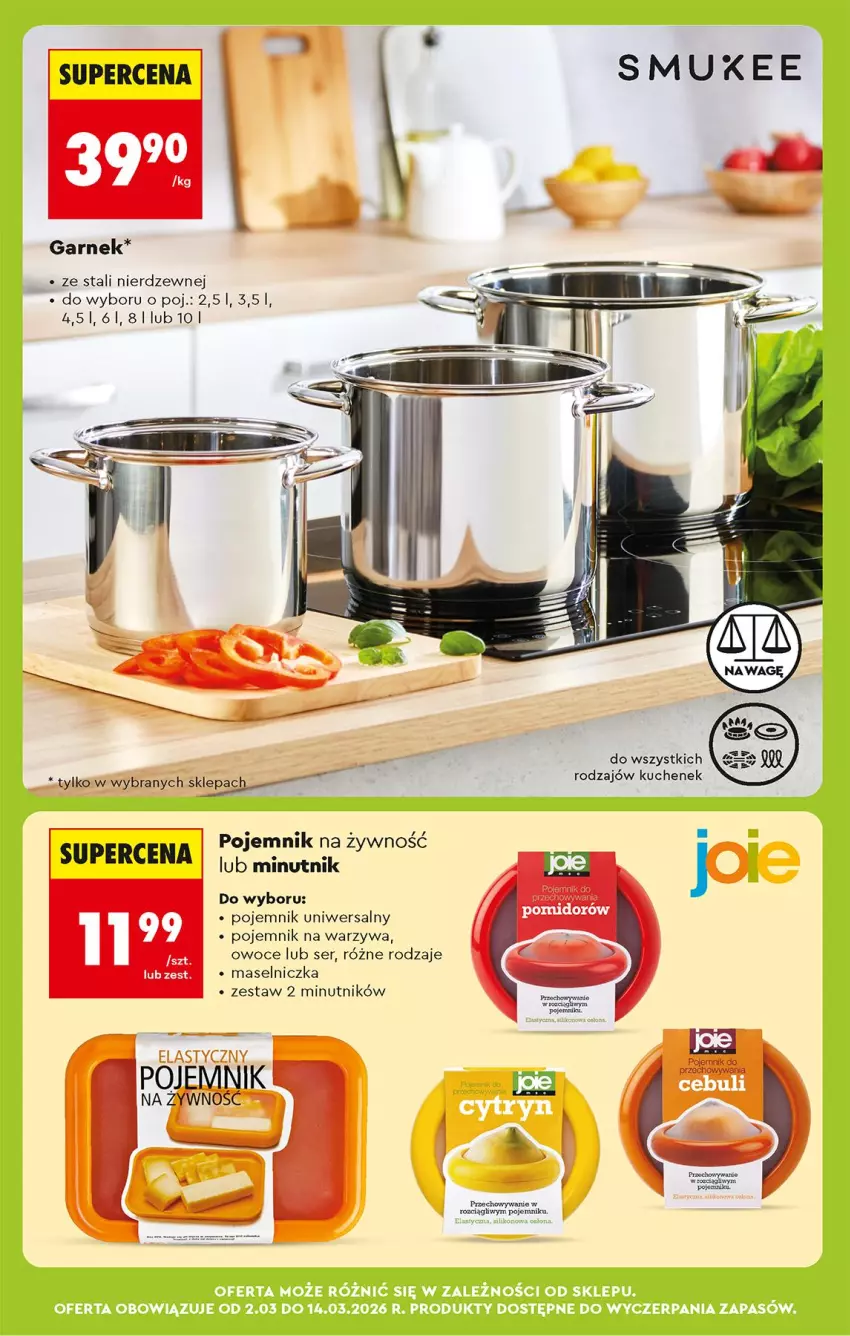 Gazetka promocyjna Biedronka - Od Poniedziałku - ważna 02.03 do 07.03.2026 - strona 85 - produkty: Garnek, Maselniczka, Owoce, Pojemnik, Ser, Warzywa