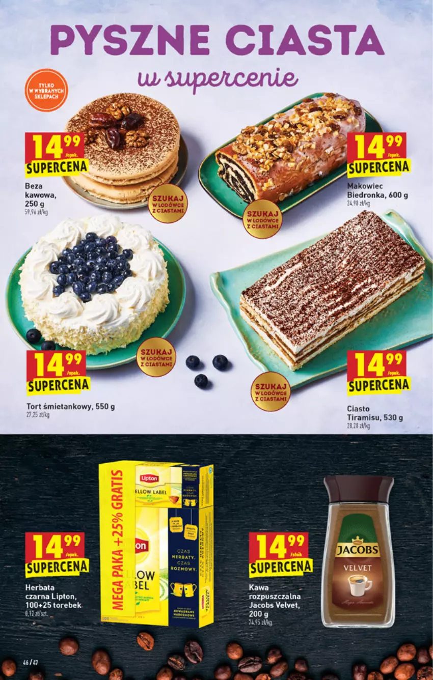 Gazetka promocyjna Biedronka - W tym tygodniu - ważna 05.01 do 12.01.2022 - strona 46 - produkty: Herbata, Jacobs, Jacobs Velvet, Kawa, Lipton, Velvet