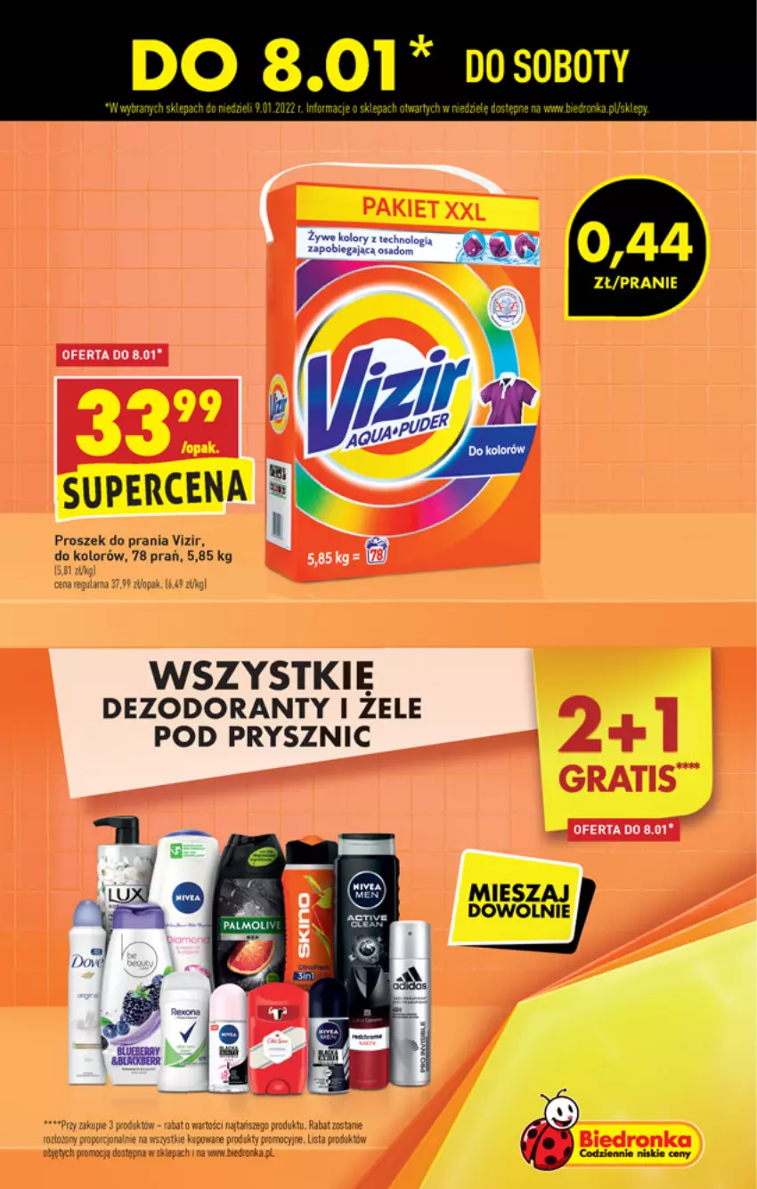 Gazetka promocyjna Biedronka - W tym tygodniu - ważna 05.01 do 12.01.2022 - strona 5 - produkty: Fa, Proszek do prania, Vizir