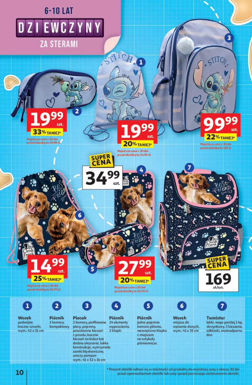 Gazetka promocyjna Auchan - Odlotowe ceny na start szkoły Hipermarket - ważna 17.07 do 30.07.2025 - strona 10 - produkty: Klapki, Piórnik, Plecak, Por, Waga