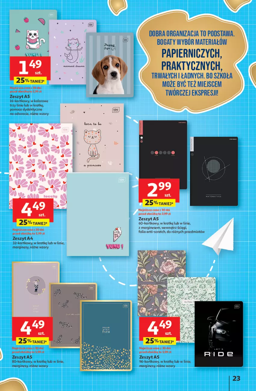 Gazetka promocyjna Auchan - Odlotowe ceny na start szkoły Hipermarket - ważna 17.07 do 30.07.2025 - strona 23 - produkty: Gin, Papier