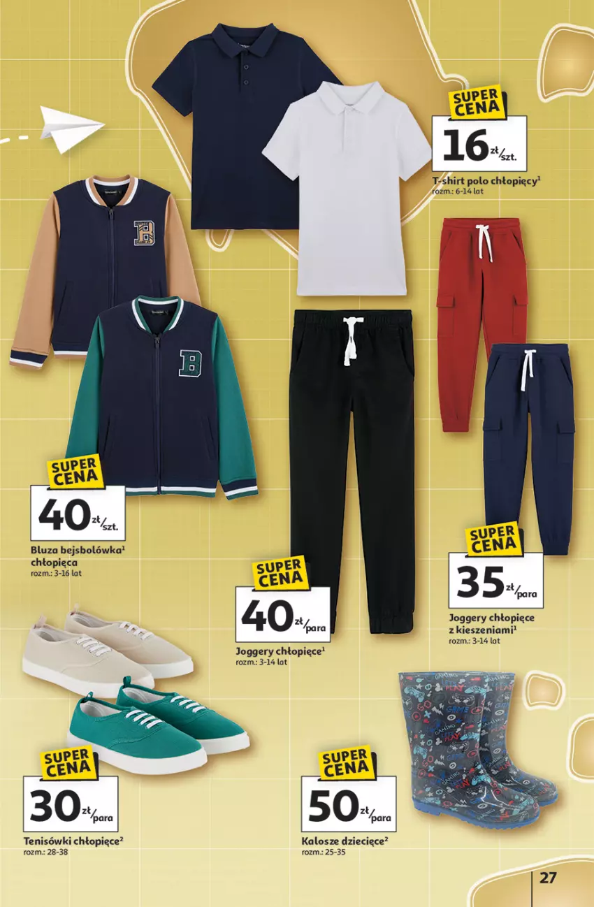 Gazetka promocyjna Auchan - Odlotowe ceny na start szkoły Hipermarket - ważna 17.07 do 30.07.2025 - strona 27 - produkty: Bluza, Dzieci, T-shirt, Tenisówki