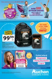 Gazetka promocyjna Auchan - Odlotowe ceny na start szkoły Hipermarket - Gazetka - ważna od 30.07 do 30.07.2025 - strona 1 - produkty: Piec, Gra, Długopis, Piórnik, Plecak