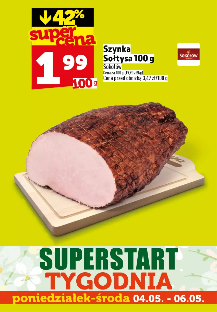 Gazetka promocyjna Topaz - Gazetka - ważna 04.05 do 06.05.2026 - strona 5 - produkty: Sok, Sokołów, Szynka