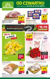 Gazetka promocyjna Stokrotka - Supermarket - Gazetka - ważna od 15.02 do 15.02.2023 - strona 1 - produkty: Krakus, Warzywa, Gra, Cytryny, Raffaello, Mlekovita, Szynka, Bukiet, Ferrero, Owoce, Masło, Mięso, Mleko, Fa