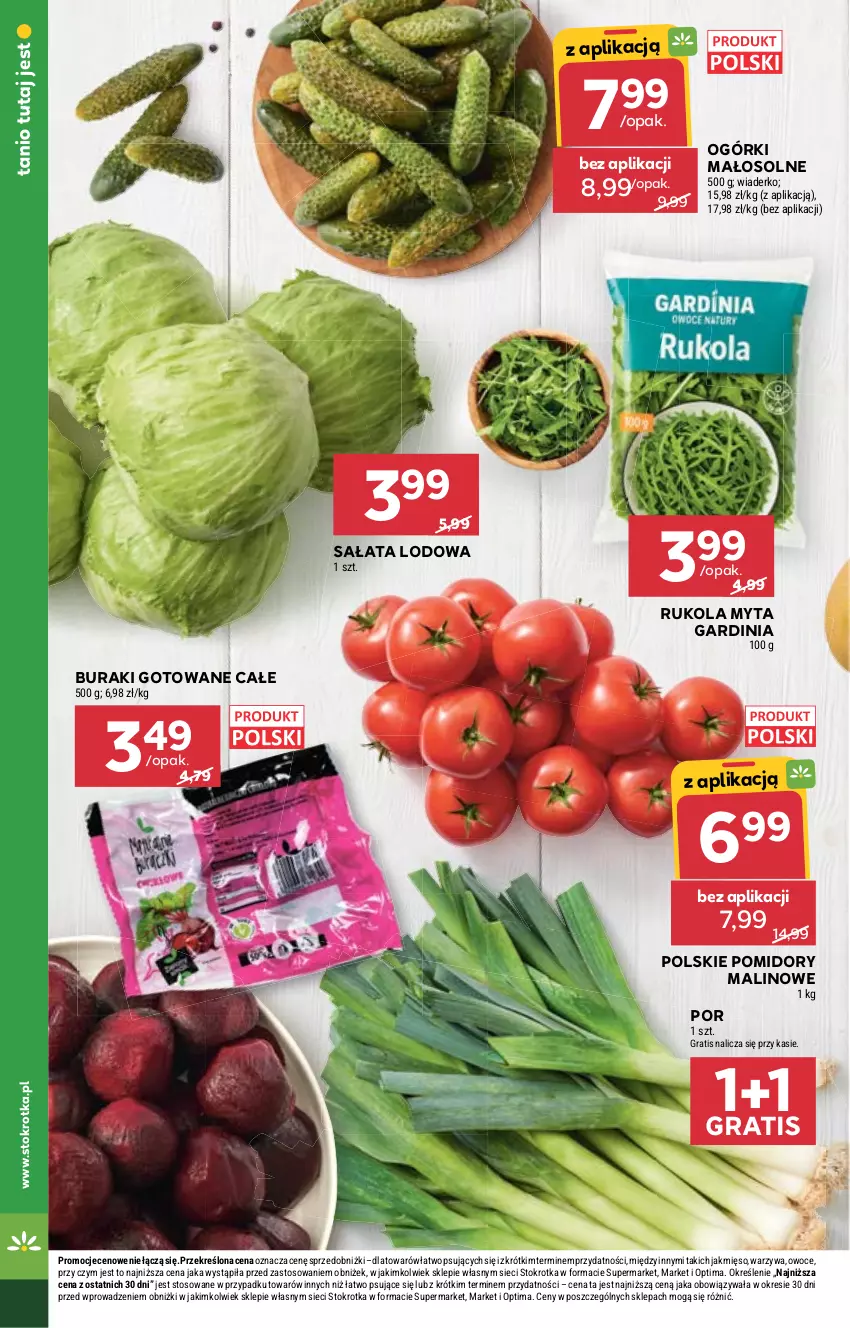 Gazetka promocyjna Stokrotka - Supermarket - ważna 02.06 do 10.06.2026 - strona 8 - produkty: Buraki, Gra, Mięso, Optima, Owoce, Pomidory, Por, Rukola, Sałat, Sałata lodowa, Warzywa