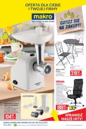 Gazetka promocyjna Makro - [Oferta promocyjna] Artykuły przemysłowe - Gazetka - ważna od 22.03 do 22.03.2021 - strona 1 - produkty: Sok, Por, Maszynka do mielenia, Stolik, Szynka, Szatkownica, Maszynka, Krzesło, Biuro, Siedzisko, Fotel