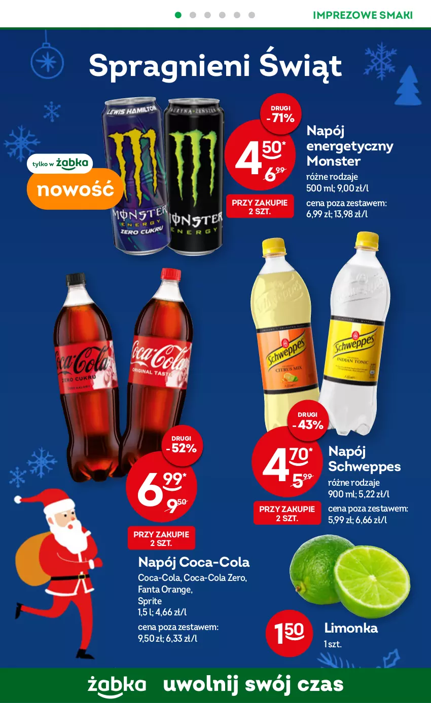 Gazetka promocyjna Żabka - ważna 21.12.2022 do 03.01.2023 - strona 14 - produkty: Coca-Cola, Fa, Fanta, Limonka, Napój, Napój energetyczny, Schweppes, Sprite