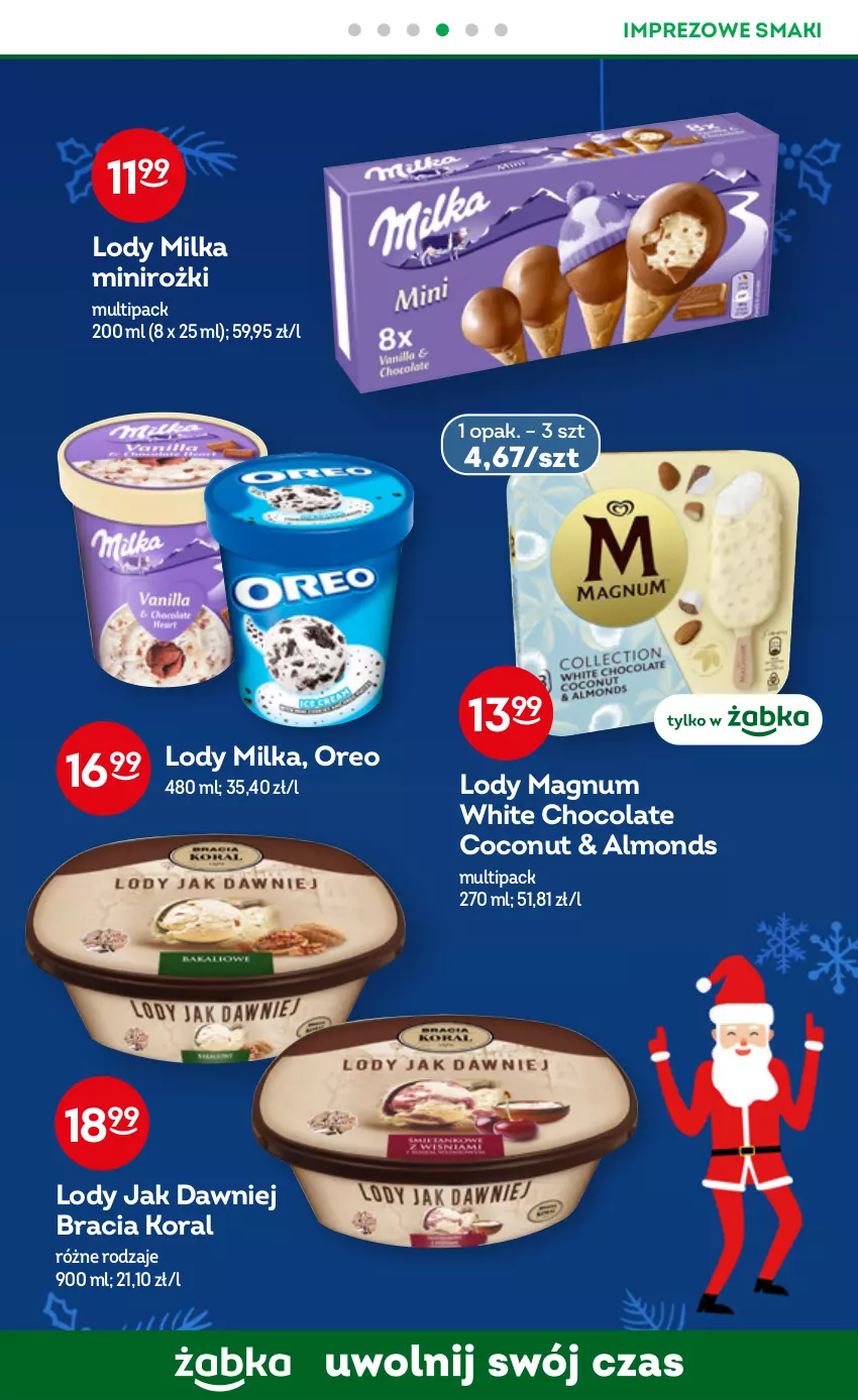 Gazetka promocyjna Żabka - ważna 21.12.2022 do 03.01.2023 - strona 17 - produkty: Lody, Milka, Oreo