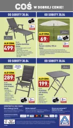 Gazetka promocyjna Aldi - Katalog Moda i Dom - Gazetka - ważna od 30.04 do 30.04.2022 - strona 16 - produkty: Sok, Por, Leżanka, Tapicerka, Stół, O nas, Parasol, Biuro, Fotel