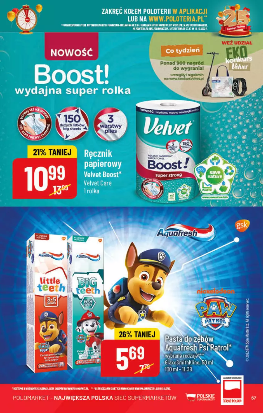 Gazetka promocyjna PoloMarket - Gazetka pomocyjna - ważna 05.10 do 11.10.2022 - strona 57 - produkty: Aquafresh, Pasta do zębów