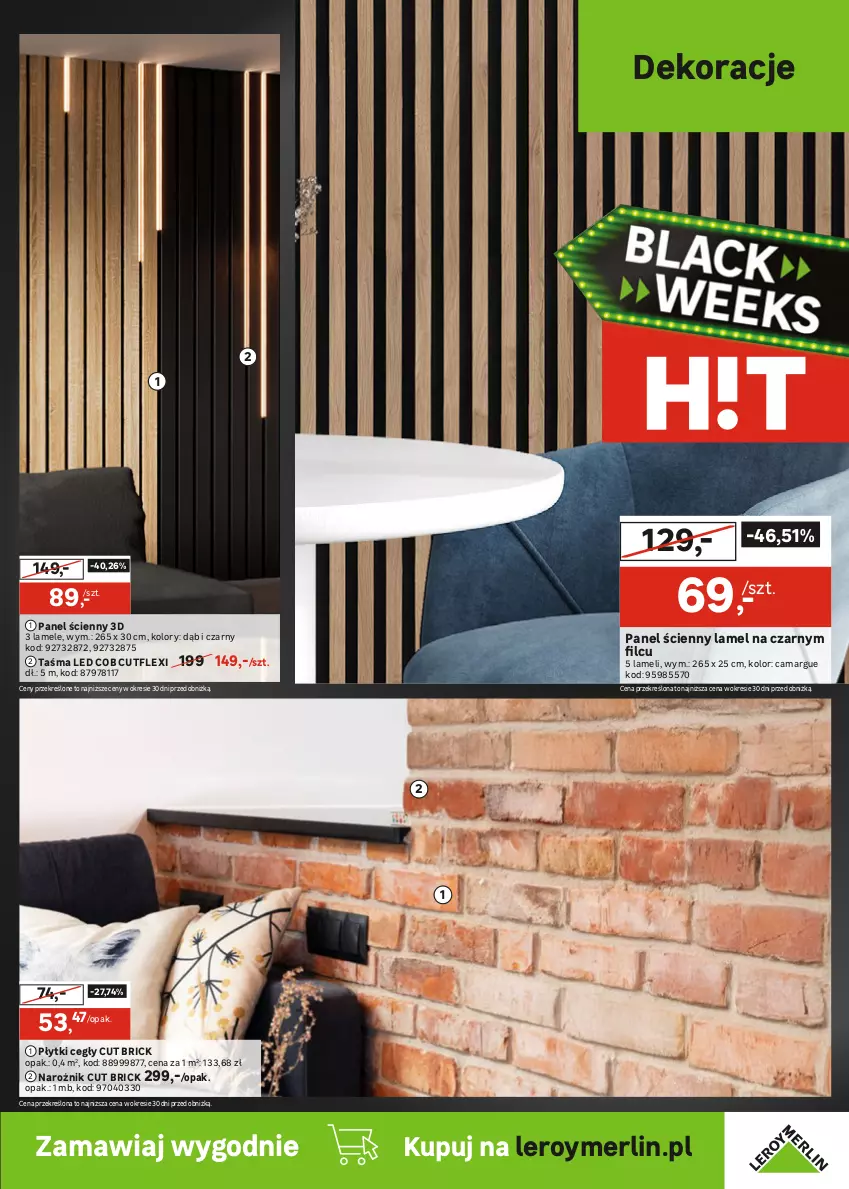 Gazetka promocyjna Leroy Merlin - Gazetka Leroy Merlin - ważna 18.11 do 01.12.2025 - strona 11 - produkty: Beckers, Designer Colour, Emulsja, Fa, Gra, Narożnik, Olej, Panel ścienny, Rama, Szal, Tran